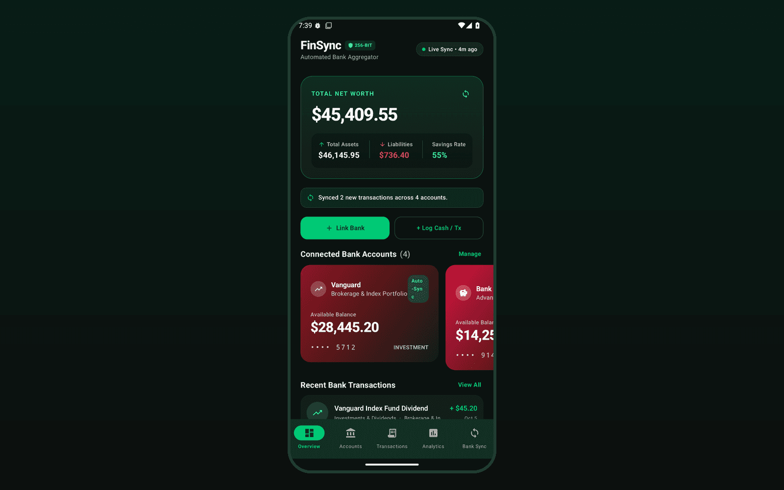 FinSync – Personal Finance Tracker